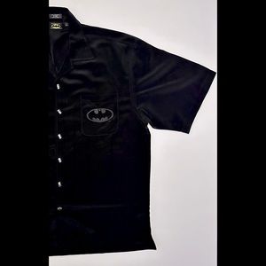 Black Batman Button-Down Collared Tee